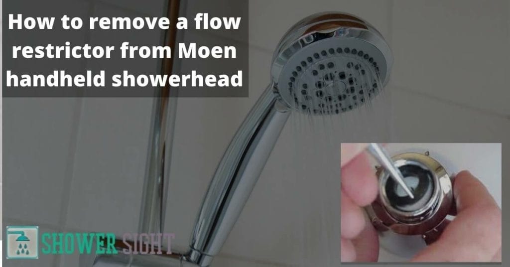 How to remove a flow restrictor from Moen handheld shower head