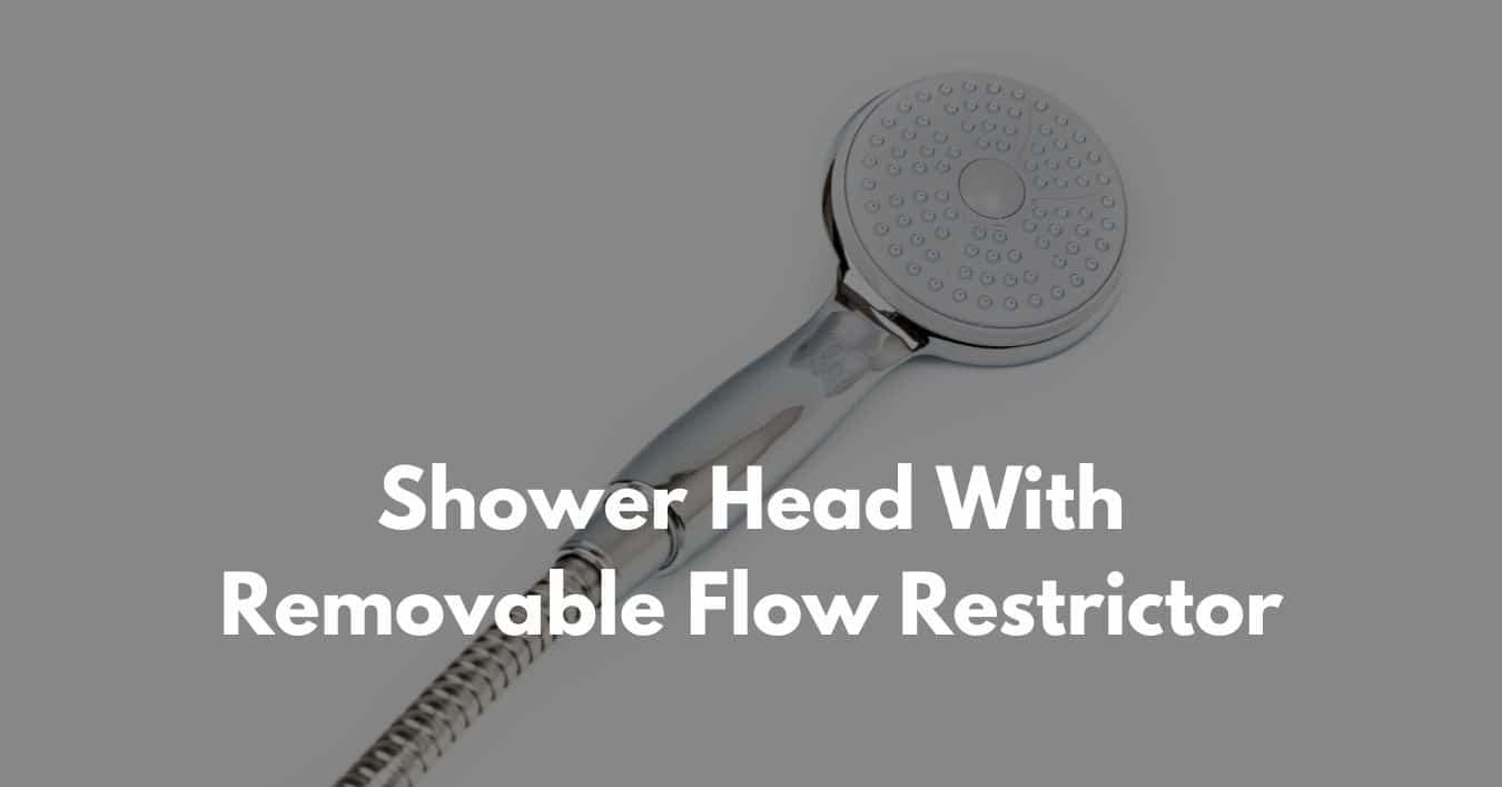 Shower Head With Removable Flow Restrictor 1 
