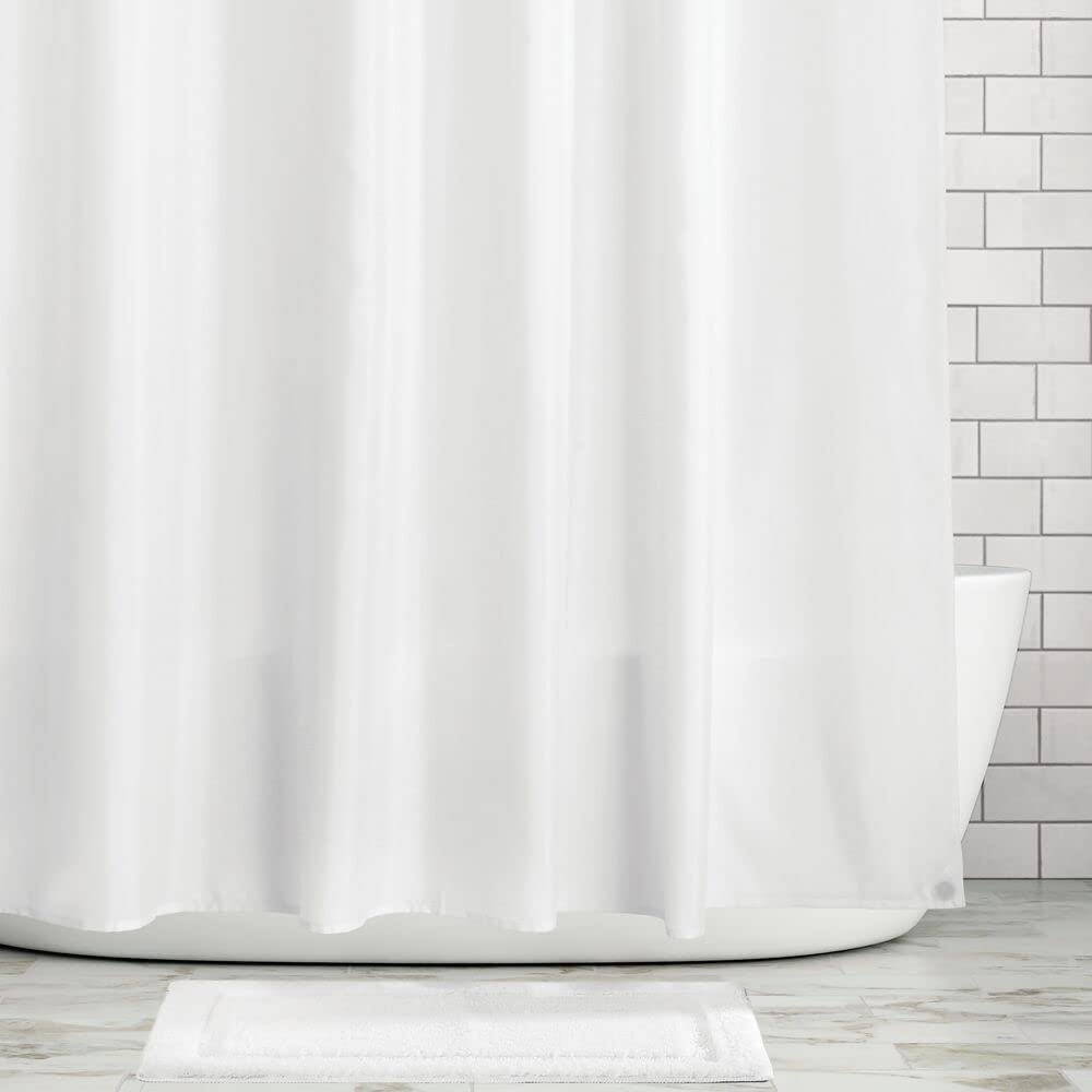 mDesign Heavy Duty Flat Weave Shower Curtain Liner