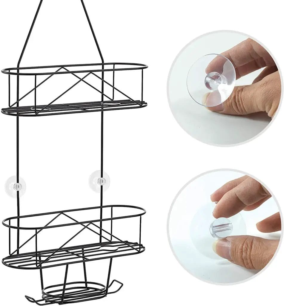 Shower caddy shelfs sticking to suction cups