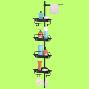 HomeHelper 4 Tier Tension Pole Shower Caddy
