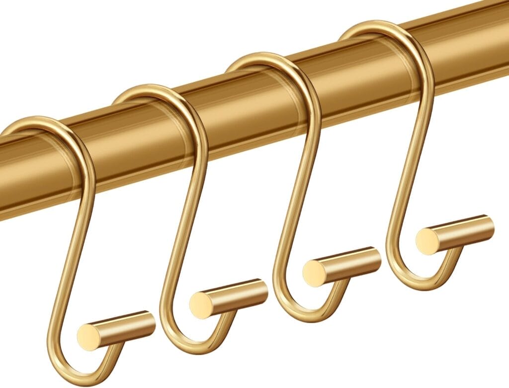 CHICTIE Gold Shower Curtain Hooks